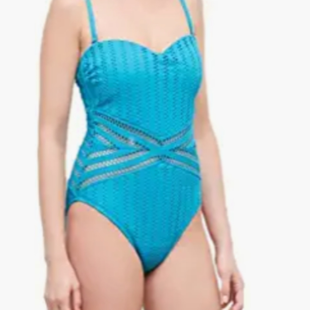 Kenneth Cole Tough Luxe One-Piece Bandeau - NWT